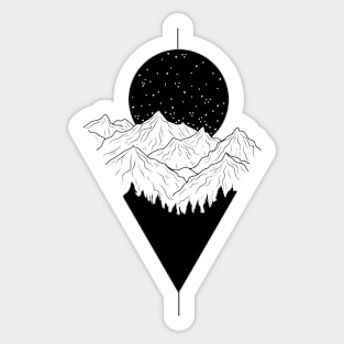 Mountain waves Sticker